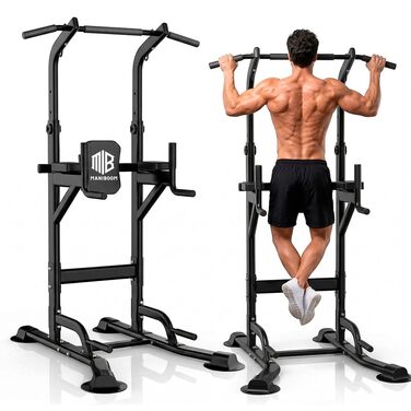 Турнік вільностоючий FELSENFEST Power Tower (до 220 кг) — регульований по висоті (165-235 см) тренажер для підтягувань, віджимань та преса для дому, калістеніка