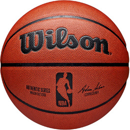 Баскетбольний м'яч Wilson NBA Authentic Series для залу та вулиці, розмір 7, помаранчевий, універсальний