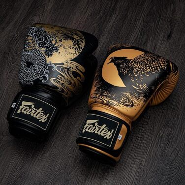 Боксерські рукавички Fairtex BGV26 Harmony Six чорні/золоті – преміум якість для тренувань і змагань