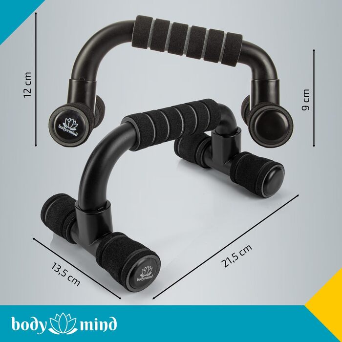 Ручки для віджимань Body & Mind® Push-Up: компактний тренажер для всього тіла, ефективне силове тренування