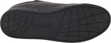 Чоловічі шкіряні кросівки Tommy Hilfiger Low Icon Court Leather Flag Essential, чорні, розмір 46 EU