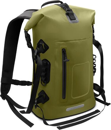 Водонепроникний рюкзак ioutdoor 30-35 л, rolltop, для водних видів спорту, велоспорту та туризму, з м'якими лямками та водонепроникною блискавкою