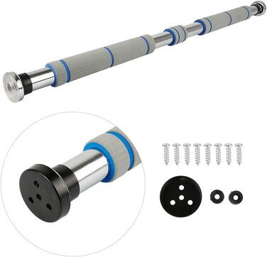 Турнік для дверей Klimmzugstange: регульований, 80-130 см, 150 кг, сірий