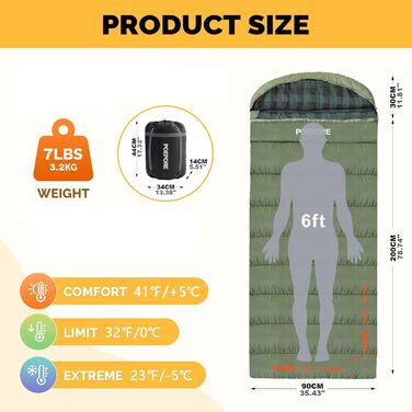 Спальний мішок XXL для дорослих, 3-4 сезони, фланель, кемпінг, зимовий, 230x90 см