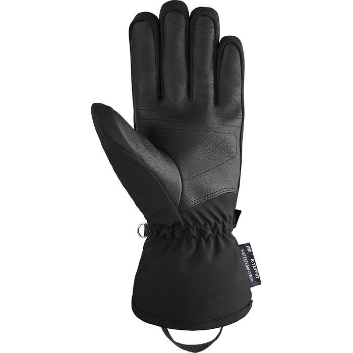 Жіночі гірськолижні рукавички Reusch Softshell, водонепроникні та теплі, чорно-сріблясті, розмір 6.5