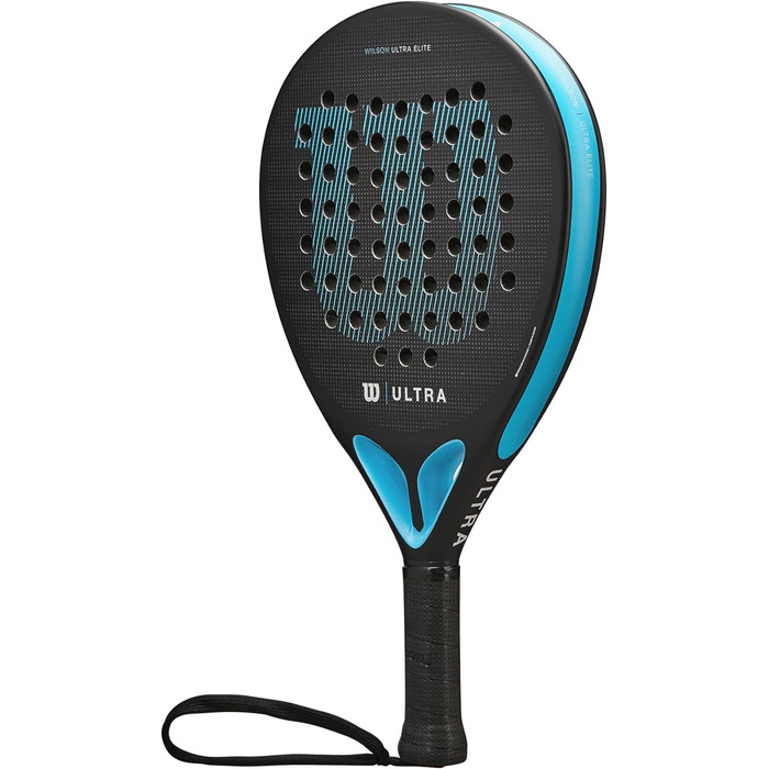 Падель ракетка Wilson Ultra Elite V2, скловолокно/EVA, 361 г, чорна/синя