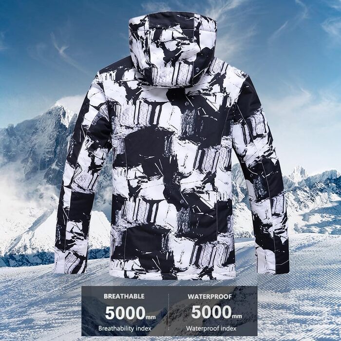 RIUIYEE Комплект чоловічий: куртка та штани для катання на лижах та сноуборді, тепла, з підігрівом, для зимових видів спорту, XXL