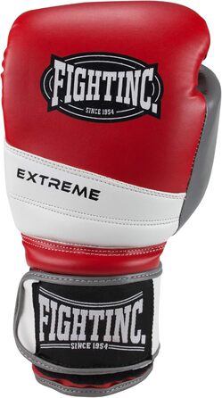 Боксерські рукавички Fightinc Extreme 12 Oz, червоно-білі, для боксу, кікбоксингу, муай-тай, MMA