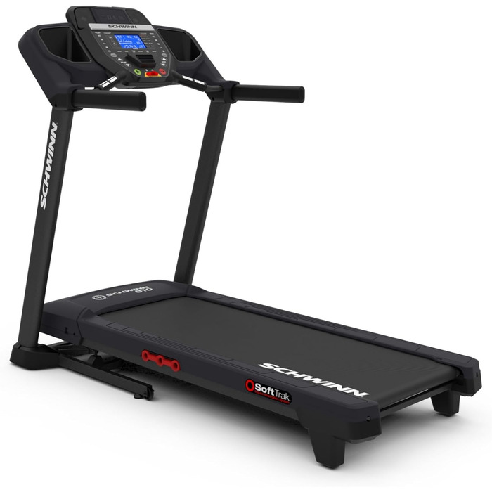 Бігова доріжка Schwinn 510T електрична з Bluetooth: для дому, швидкість до 18 км/год, складний механізм, тиха робота, сумісність з JRNY, Zwift, Kinomap