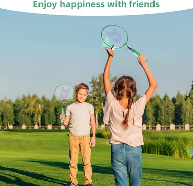 Набір для бадмінтона QKTYB для дітей від 4 до 8 років, легкий сплав, для початківців, з сумкою, зелений