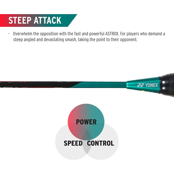 Бадмінтонна ракетка YONEX Astrox 38 D, графітова, для професіоналів