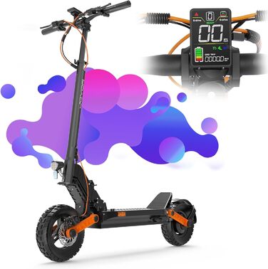 Електросамокат JOYOR S5 Pro 48/60В 26/18Аг, запас ходу 40-85 км, механічні/гідравлічні гальма, подвійна амортизація, складаний, 10'' колеса