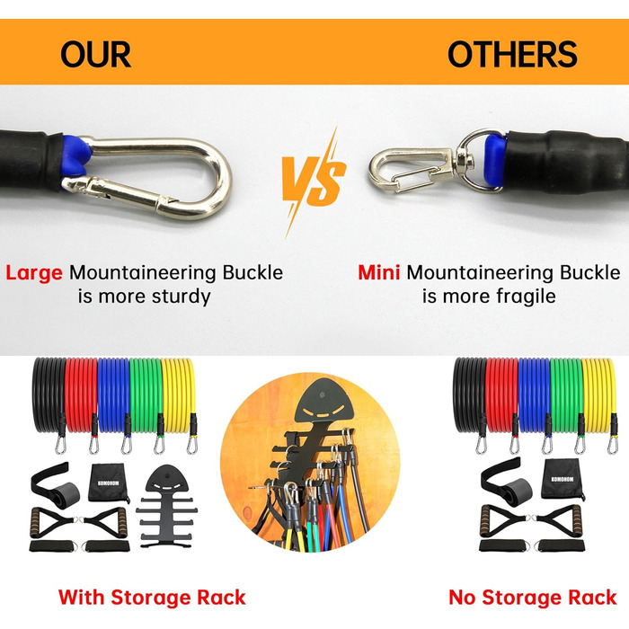 Набір еластичних стрічок для тренувань з полицею для зберігання фітнес-обладнання