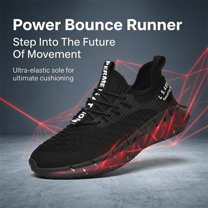 Чоловічі та жіночі спортивні кросівки для бігу та фітнесу Turnschuhe G156 Schwarz - дихаючі, легкі, з амортизацією