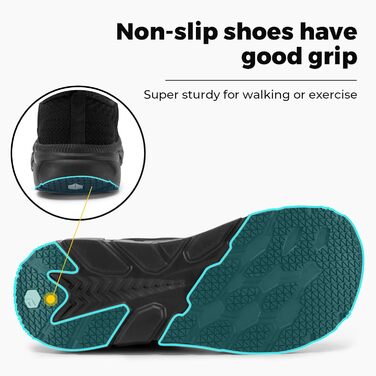 Кросівки для бігу FitVille чоловічі широкі, спортивні, легкі, кросівки для ходьби, чорні, 44 EU