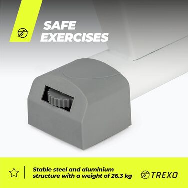 Веслувальний тренажер TREXO RM100 з магнітною системою опору, маховик 3,5 кг, лічильник, білий, ергометр, стійка конструкція