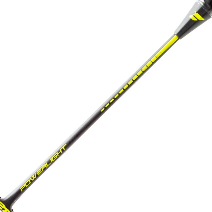 Бадмінтонна ракетка Babolat Power Light, універсальна, чорна/жовта, з натягнутою струною, у комплекті чохол
