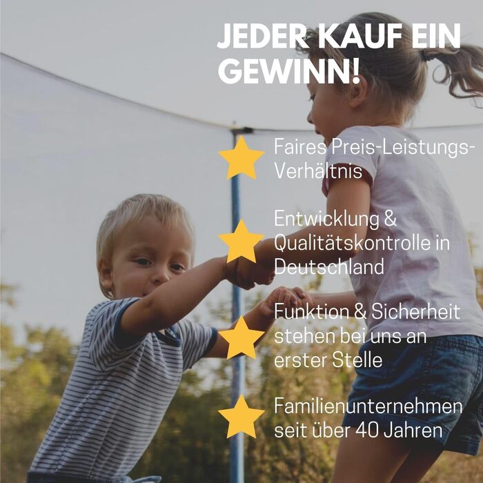 Батут для стрибоків Superstar 2.0: великий, з сіткою безпеки, Ø 305 см, для дітей та активного відпочинку