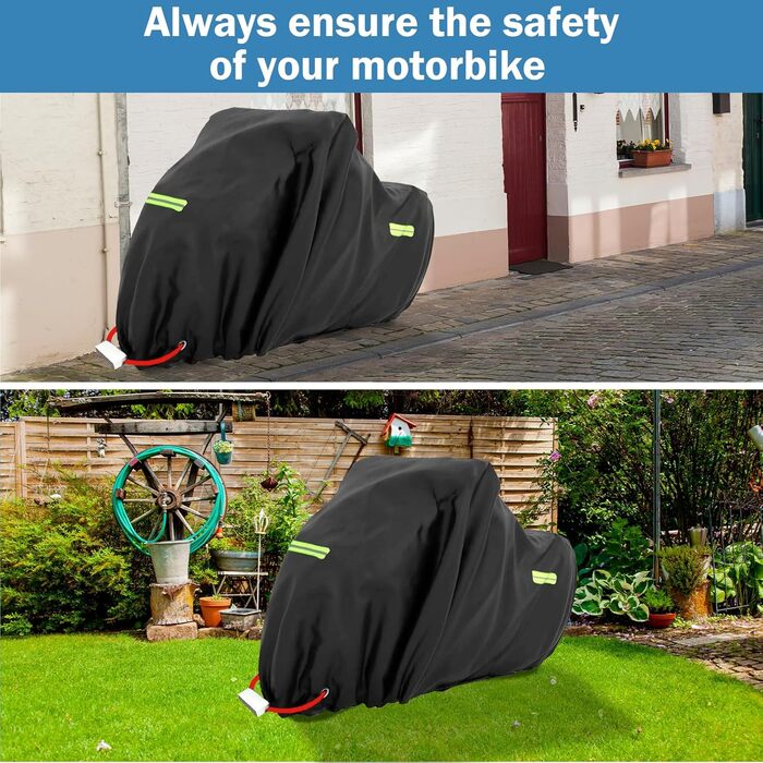 Водонепроникний чохол для мотоцикла та скутера XXXL, захисна накривна тканина 420D Oxford для вулиці, 265x105x133 см