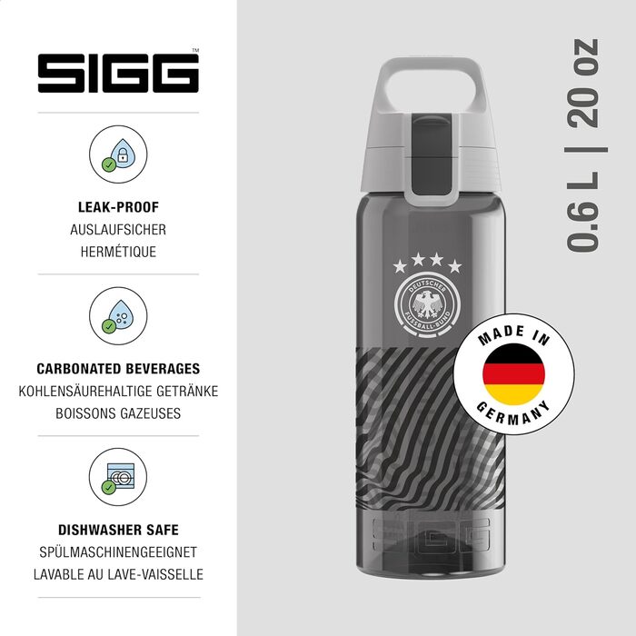 Пляшка для води Sigg Tritan Total Color ONE 600 мл - для газованих напоїв, легка, BPA-free, миється в посудомийній машині