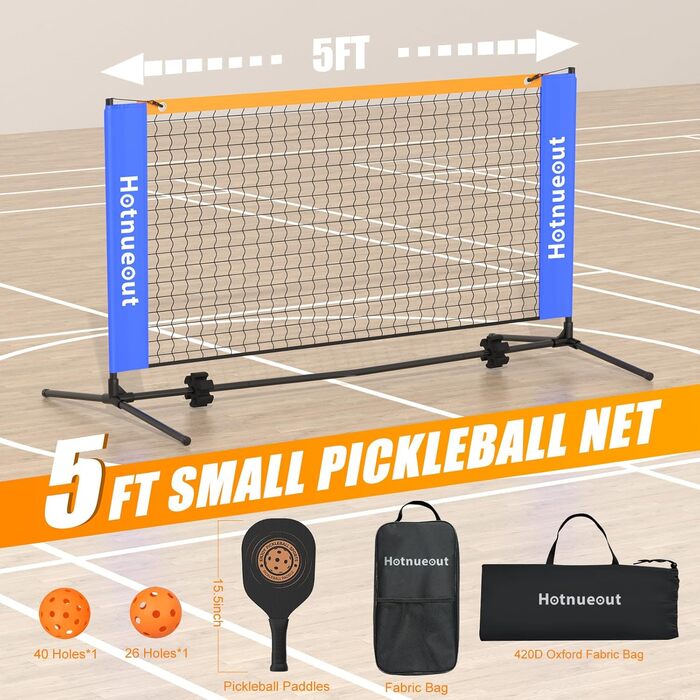 М'яка портативна сітка для піклболу 1.5 м для гри та тренувань. Підходить для вулиці, дому, двір. Сітка для піклболу