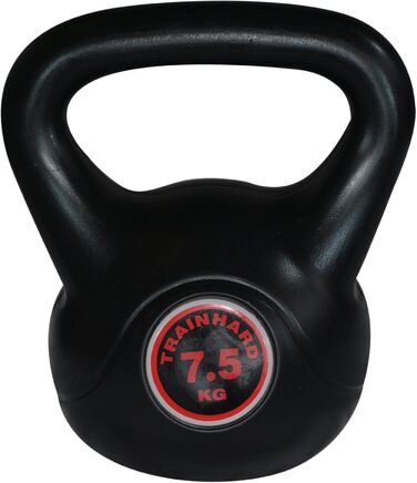 Гиря TrainHard 7,5 кг з пластику та цементу для фітнесу та тренувань