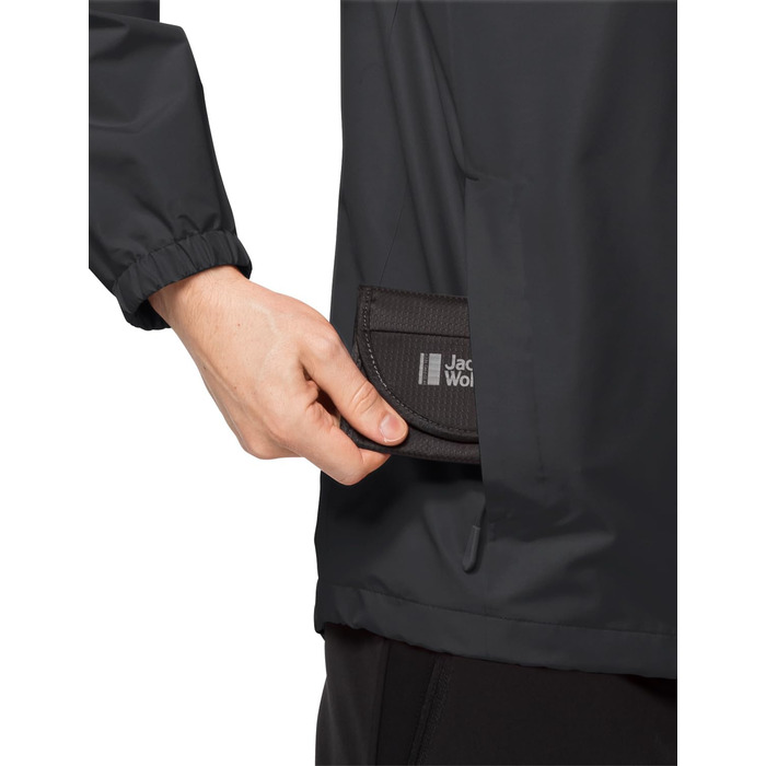 Чоловіча мембранна куртка Jack Wolfskin Stormy Point 2L, чорна, розмір L