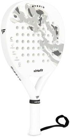 Ракета для падел-тенісу VirtuFit Control - для початківців/гібридна - середній/Fusion Pro - для досвідчених, білий/сріблястий (Fusion Pro)