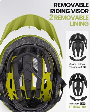 Велошолом OutdoorMaster MIPS із вентиляцією, змінними підкладками, для підлітків та дорослих, розмір 59-61 см, жовтий, для гірських та шосейних велосипедів