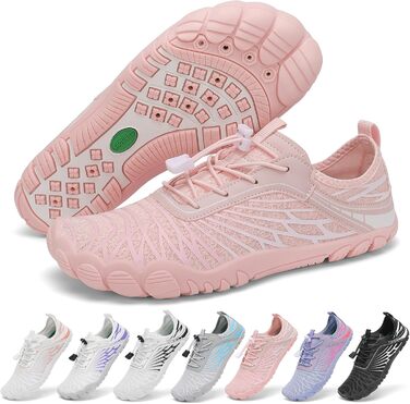 Жіночі шльопанці Sagaro для плавання та відпочинку, дихаючі, швидко сохнуть, широка передня частина, розмір 35-43, білий (35 EU, рожевий)