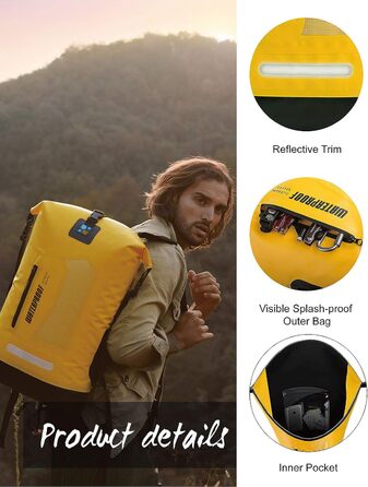 Водонепроникний рюкзак Dry Bag IDRYBAG 20/30/40L: для каякінгу, подорожей, риболовлі
