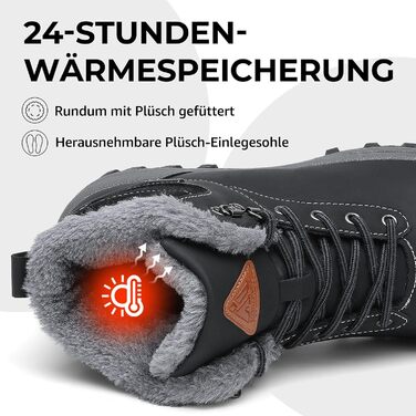 Зимові черевики Mishansha для жінок та чоловіків, теплі, водонепроникні, для ходьби, розмір 36-48, чорний