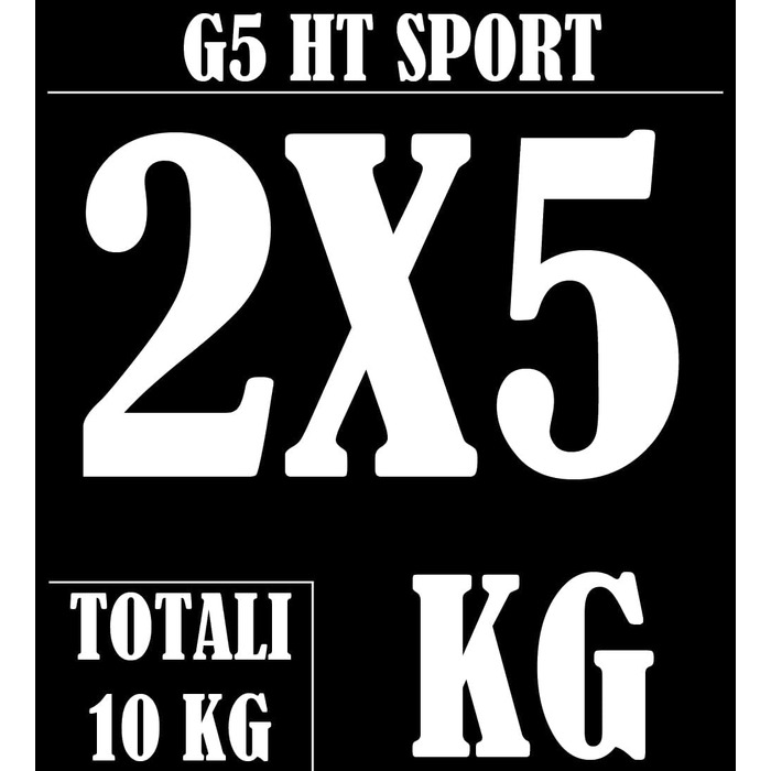 Диски для гантелей та штанг G5 HT SPORT, чавунні, 25 мм, 2×5 кг, для фітнесу та домашнього спортзалу