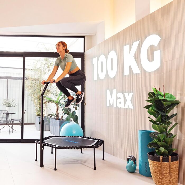 Трамплін Cecotec Drumfit Jump для дорослих, Ø 92-127 см, знімний та складаний. Макс. вага 100 кг