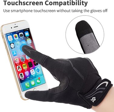 Велосипедні рукавички Vollfinger для чоловіків та жінок з сенсорним екраном, MTB, з гелевою підкладкою, чорні