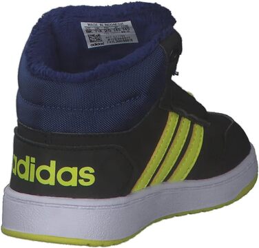 Кросівки Adidas Hoops Mid 2.0 для дітей та дорослих (21 EU, чорний/жовтий/синій)