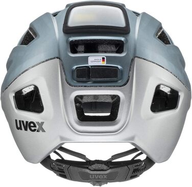 Велосипедний шолом Uvex Finale Light 2.0 з LED, для міста, жінок і чоловіків, розмір 56-61 см, синій матовий, знімна підкладка