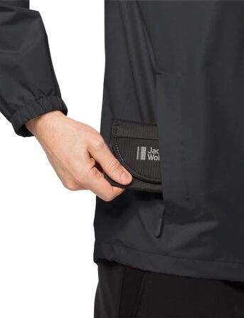 Чоловіча мембранна куртка Jack Wolfskin Stormy Point 2L, чорна, розмір L