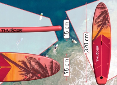 Надувна SUP-дошка Thunder Isle 320 см + аксесуари