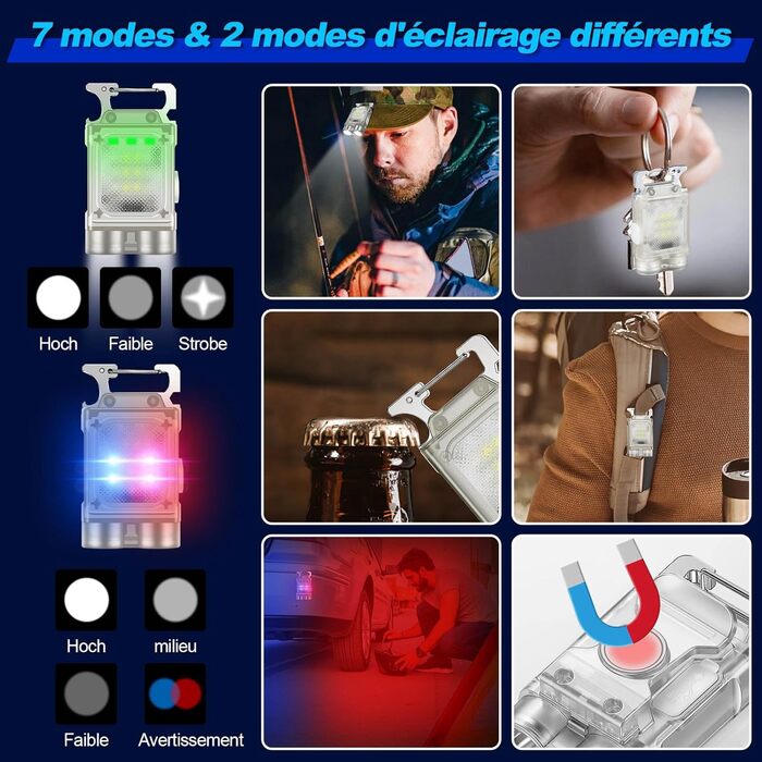 Ліхтарик LED перезарядний, 500000 люмен, тактичний, потужний, USB-C, для кемпінгу, з регулюванням зуму