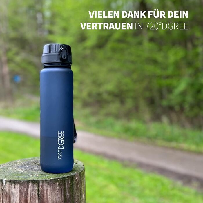 Спортивна пляшка для води 720°DGREE uberBottle з ситом, 1000 мл, Tritan, BPA-free, Sapphire Blue (Блакитний) — для фітнесу, школи та спорту