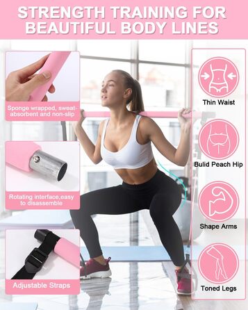 Набір для фітнесу та пілатесу з еластичними стрічками (6 шт.)