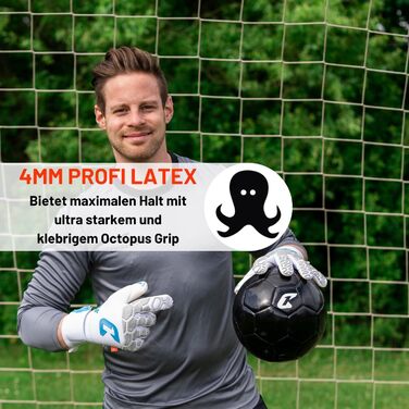 Воротарські рукавички CATCH & KEEP Fly Soul: Професійні, Octopus Grip, Hybrid Cut, дихаюча сітка, Punching Zone 3.0, білі