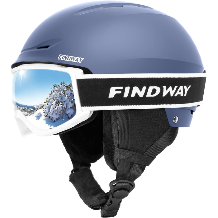 Комплект для сноуборду та лиж Findway: штани та білизна для жінок та чоловіків (L, небесно-блакитний)