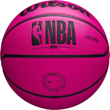 Баскетбольний м'яч Wilson NBA DRV розмір 7 рожевий, для вулиці