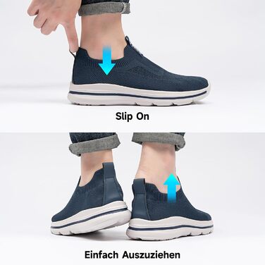 Чоловічі Slip-on кросівки з сітчастою тканиною: дихаючі, зручні для бігу та занять спортом. Легкі кросівки для вулиці та фітнесу, світло-зелені (блакитні), 40 EU