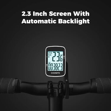 COOSPO BC26 GPS велосипедний комп'ютер Bluetooth 5.0, бездротовий, водонепроникний, велоспідометр з 2,3'' екраном та авто-підсвіткою
