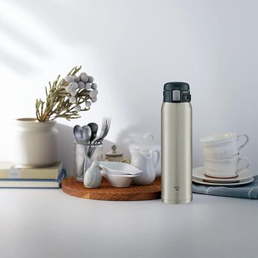 Термос пляшка Zojirushi SM-STA60-XA, 600 мл, нержавіюча сталь, з кришкою One-Touch для прямого пиття