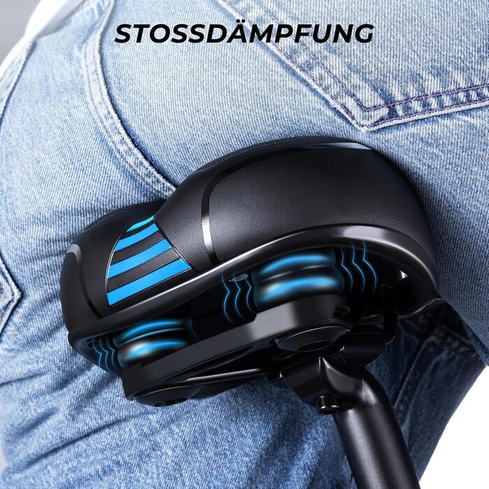 Велосипедне сидіння YOUNGDO: гелеве, комфортне, дихаюче, з амортизацією, ергономічне, водонепроникне, блакитне для міста