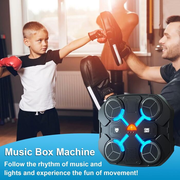 Музична боксерська машина Herbst Music One Punch, настінна, Bluetooth, LED, електронна, з музикою для дітей та дорослих